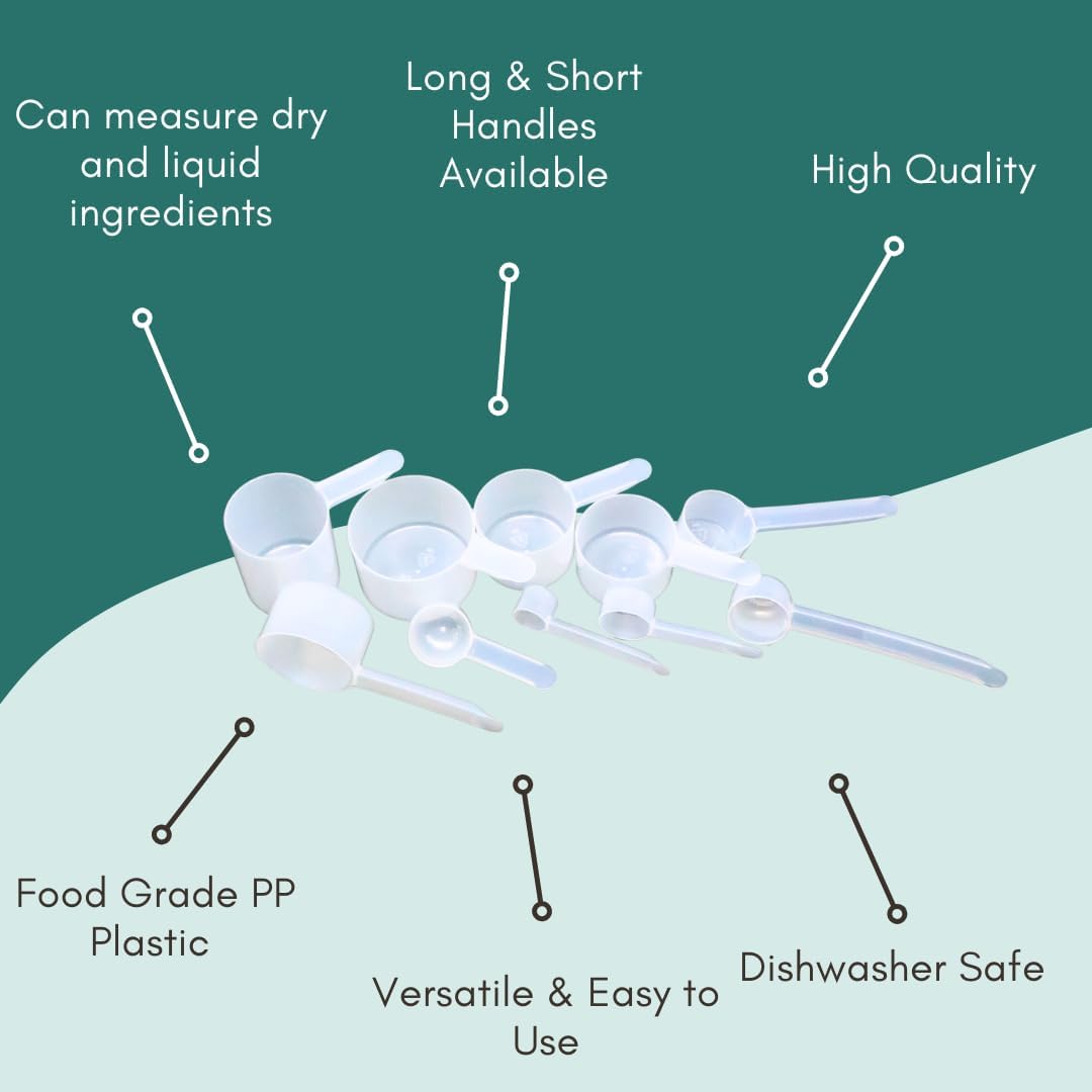 82 mL (82 CC | 2.77 Oz.) Long Handle Scoop for Measuring Coffee, Pet Food, Grains, Protein, Spices and Other Dry Goods (Pack of 5)