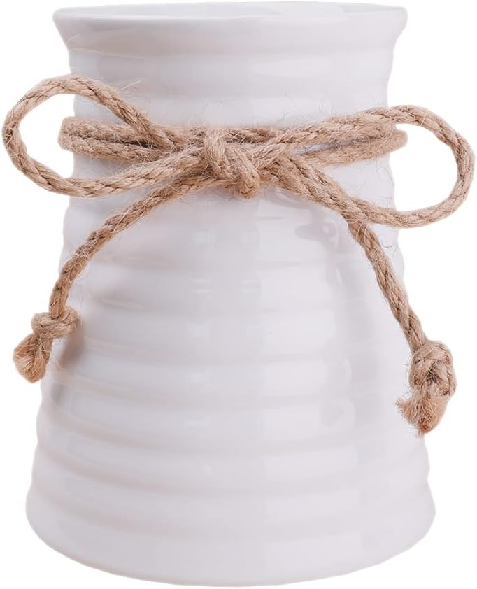 LESING Artificial Rose with Vase,Fake Silk Flowers Bouquets in Vase Table Centerpiece Arrangement for Kitchen Living Room(Red-1)