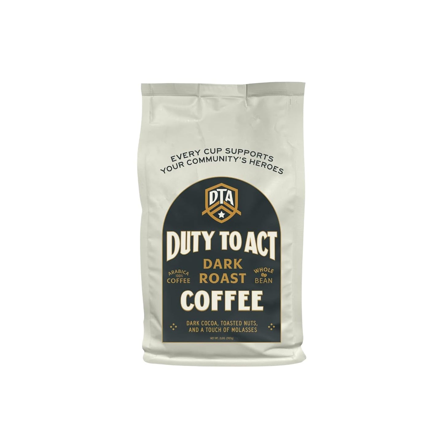 Duty to Act Dark Roast Whole Coffee Beans, 2 lbs (Pack of 1)