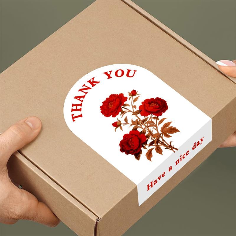 300Pcs Large Thank You Stickers, Outer Packaging Sealing Labels, and Gift Box Decorations,Foval Thank You Stickers.