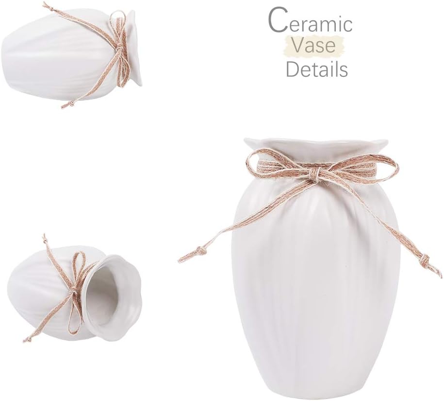 LESING Artificial Rose with Vase,Fake Silk Flowers Bouquets in Vase Table Centerpiece Arrangement for Kitchen Living Room (Pink)