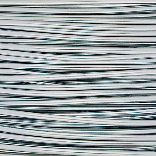 The Beadsmith Wire Elements Craft Wire – Tarnish Resistant, Soft Temper, Round, Brush Silver Color – 0.81mm, 20 Gauge, 6 Yard Spool – Jewelry Making, Wire Wrapping, Floral, & Other DIY Crafts