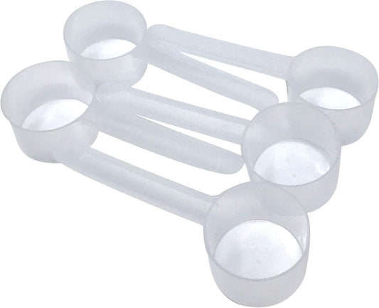 48 mL (48 CC | 1.62 Oz.) Long Handle Scoop for Measuring Coffee, Pet Food, Grains, Protein, Spices and Other Dry Goods (Pack of 5)