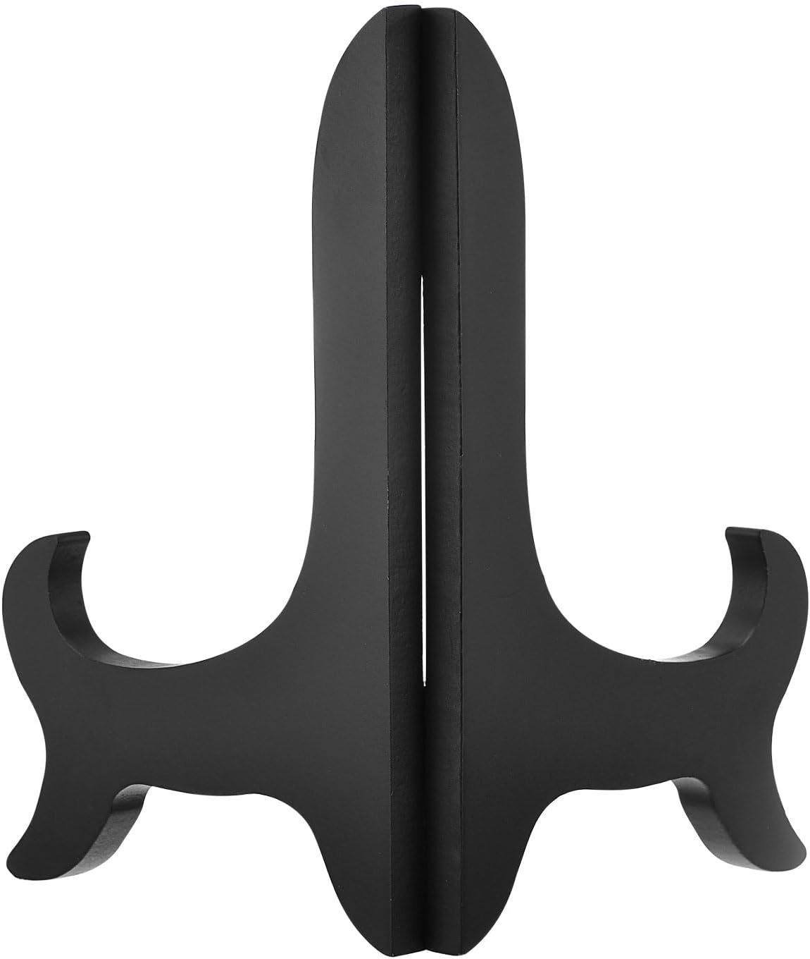 uxcell 6" Easel Plate Holder, Wooden Folding Display Stand Black for Decorative Picture Frame