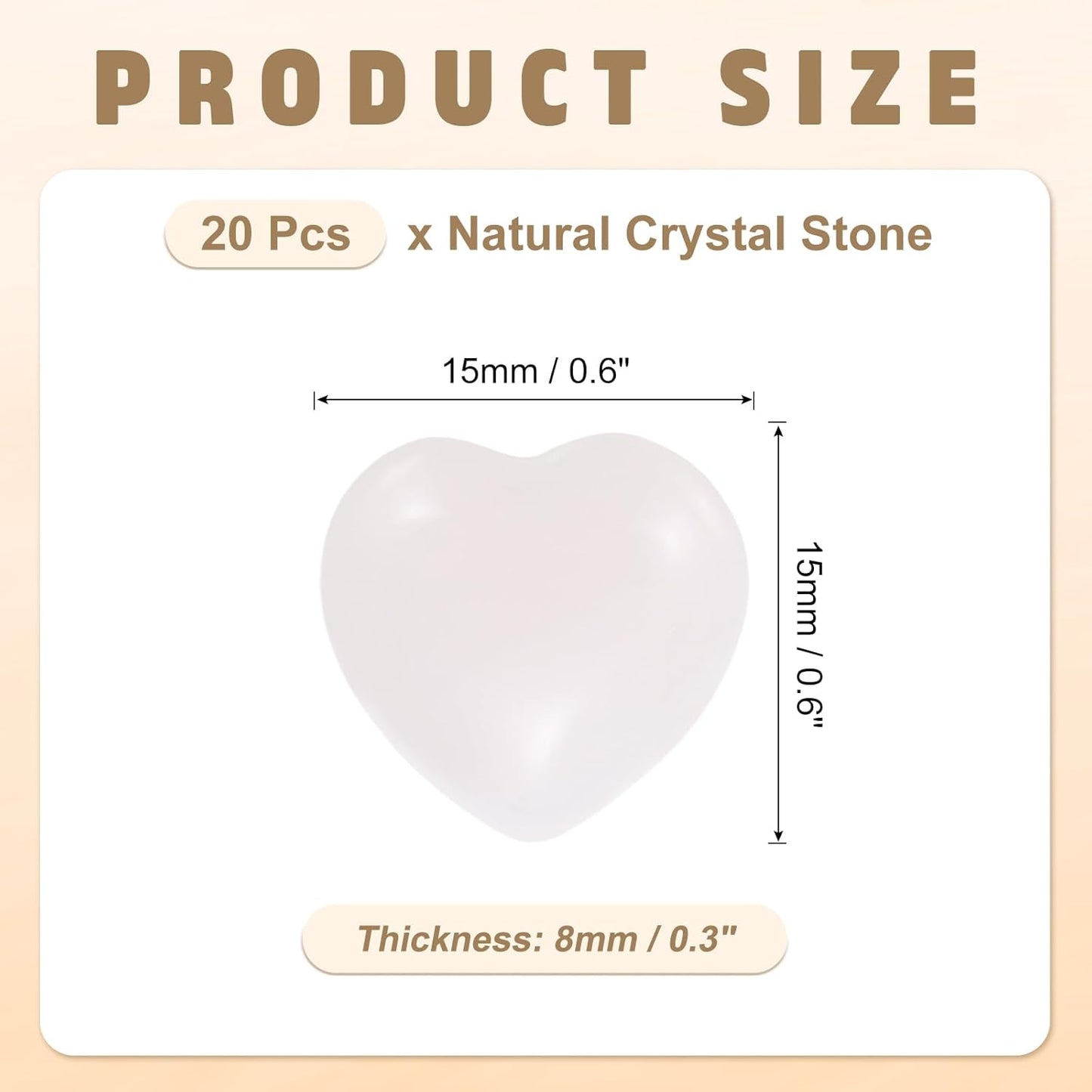 PATIKIL 20 Pcs Natural Heart Shaped Crystal Stone, 0.6 Inch Mini Polished Love Gemstone Crystal, Pocket Rock Engraved Worry Stones for Women Gifts Meditation, Pink