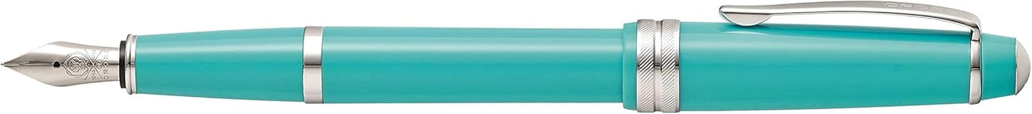 Cross Bailey Light Refillable Fountain Presented in a Everyday Gift Box - Medium Point, Black Ink, Polished Teal