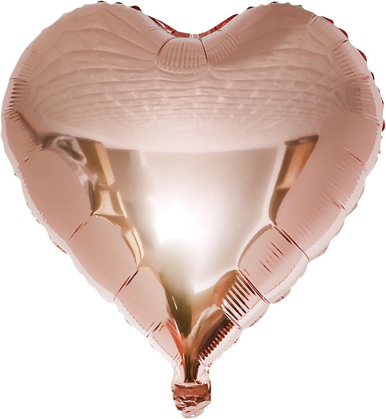 10pcs Rose Gold Foil Heart Shaped Balloons - 18 Inch Heart Mylar Balloons for Baby Shower, Wedding, Valentine's Day Decorations