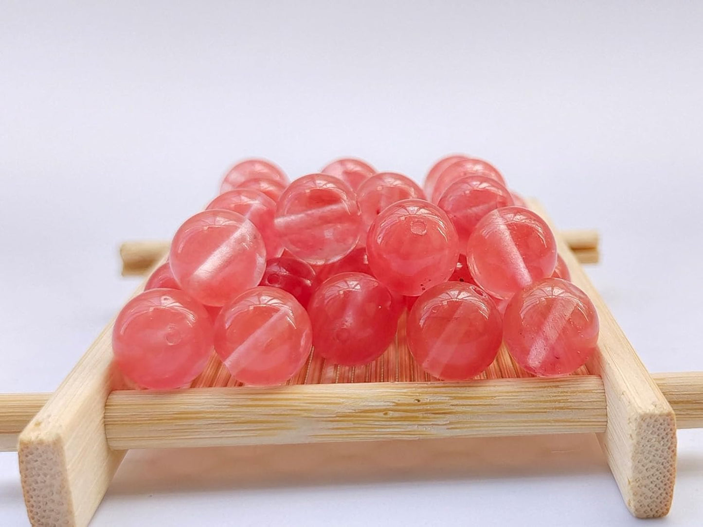 Stone Beads 6mm 140pcs Watermelon Quartz Beads Round Loose Gemstones Beads for Bracelet Necklace Jewelry Making (6mm, 60624 Watermelon Quartz)