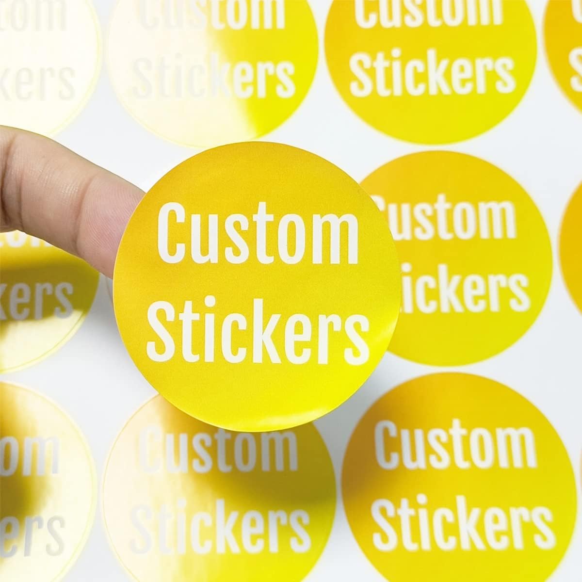 100-500 Custom Stickers Personalized Labels, Customized Stickers with Any Image Logo and Text. Custom Stickers for Business Logo Labels,etc. (Circle,1.5 Inch)