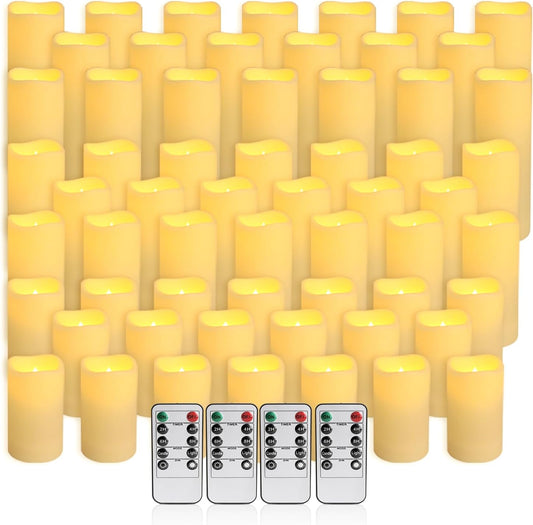 60 Packs Flameless Led Candles, Battery Candles,Simulate Flame,Waterproof Outdoor Indoor Candles