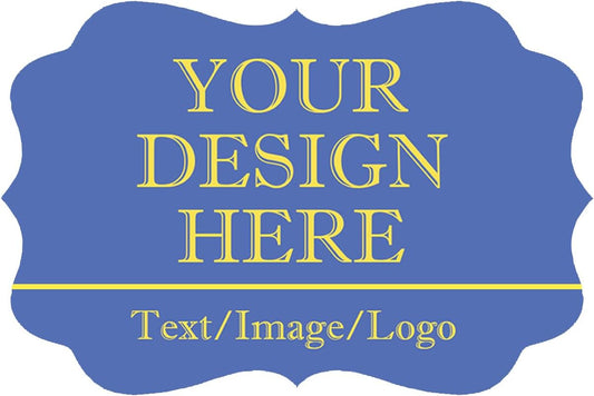 Custom Stickers 70-1000 Personalized Labels for Birthday Party Wedding, Customized Stickers for Business Logo(Fancy Frame)