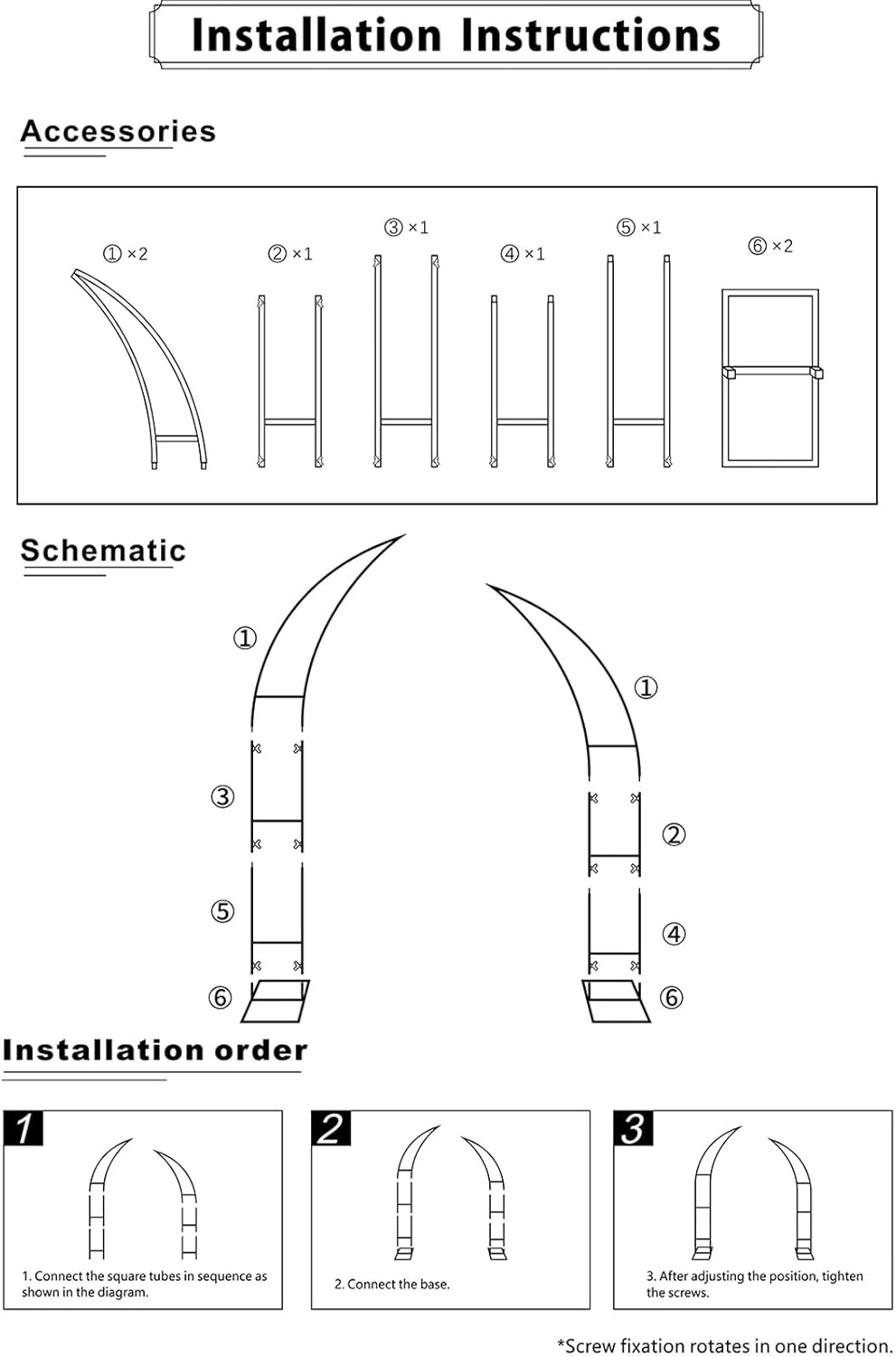 2pcs Large Wedding Arch with Base Flower Stand Arch Bracket Stand Backdrop Stand for Wedding Party Elegant Decorations & Garden Climbing Plants Vines,6.9&5.9 FT-White