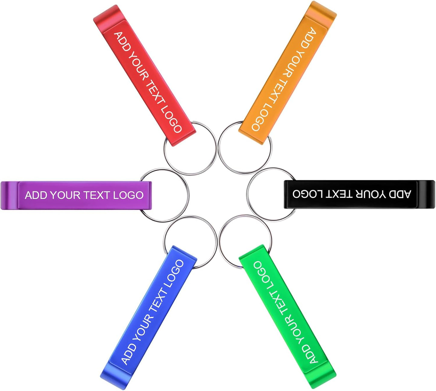 Custom Bottle Opener Keychain - Bulk Personalized with Text/Logo/Photo - Perfect for Corporate Gifts, Birthday Favors, Weddings (10-500 Pcs)