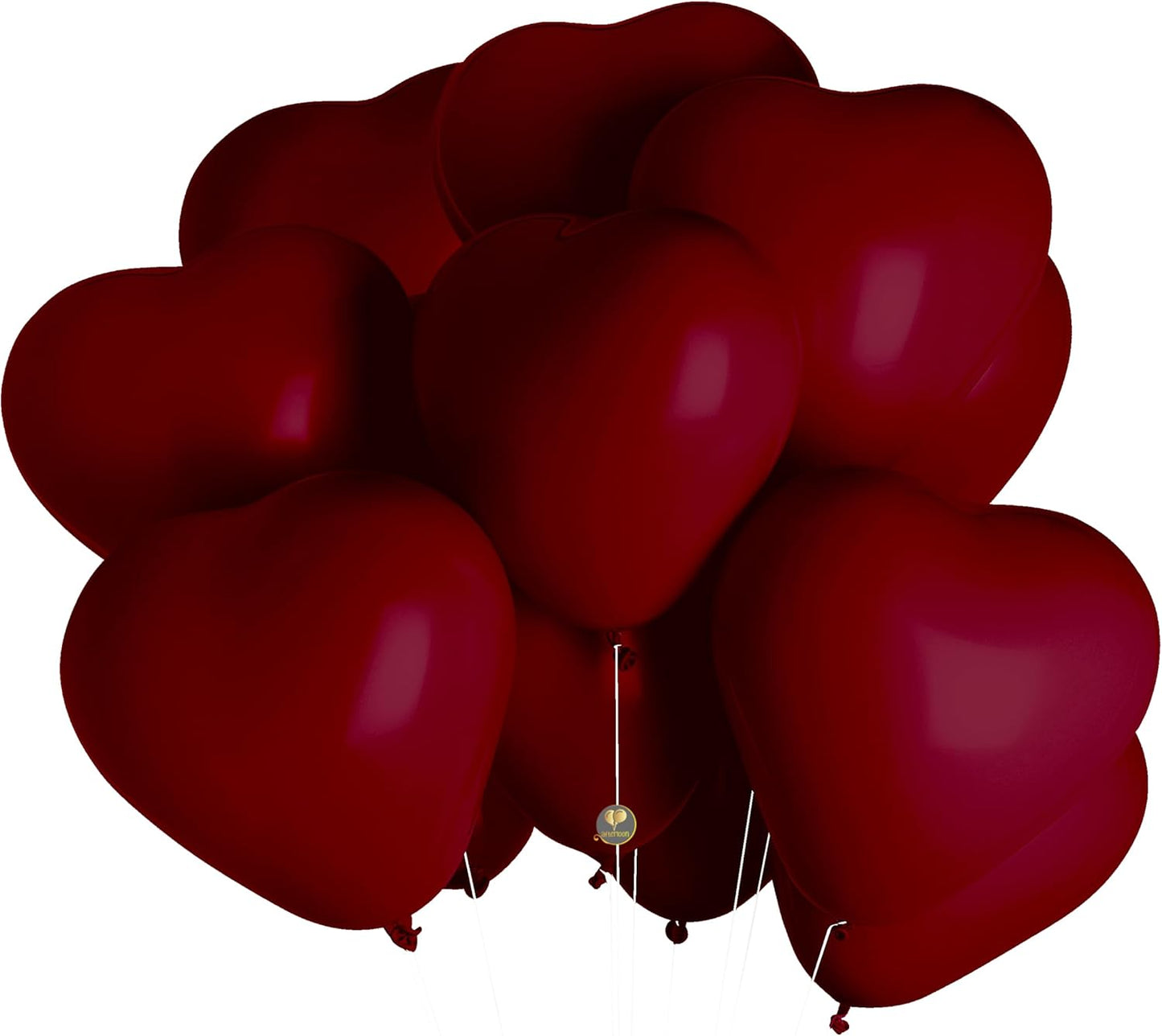 AFTERLOON® Biodegradable Balloons 100 pcs Ruby Red 12 Inch Heart Shaped, Thickened Extra Strong Natural Latex Helium Float, Proposal Marriage Love Baby Shower Gender Reveal Wedding Bridal