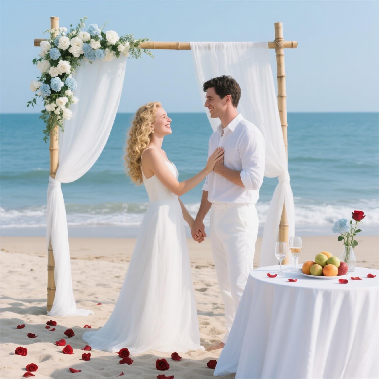 MLMW Wedding Arch Draping Fabric 1 Panel 29" x 20Ft White Sheer Wedding Arch Backdrop Drapes Outdoor Curtain for Ceremony Party Background Ceiling Decor