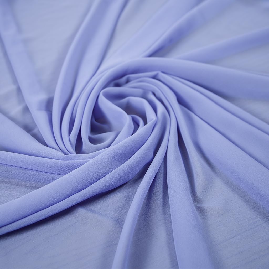Wedding Arch Draping Fabric 20 Ft Periwinkle Color Chiffon Drapes for Weddings Chiffon Wedding Arch Drapes Fabric Ceremony Reception Swag Chiffon Fabric Drapery Party Ceiling Decoration