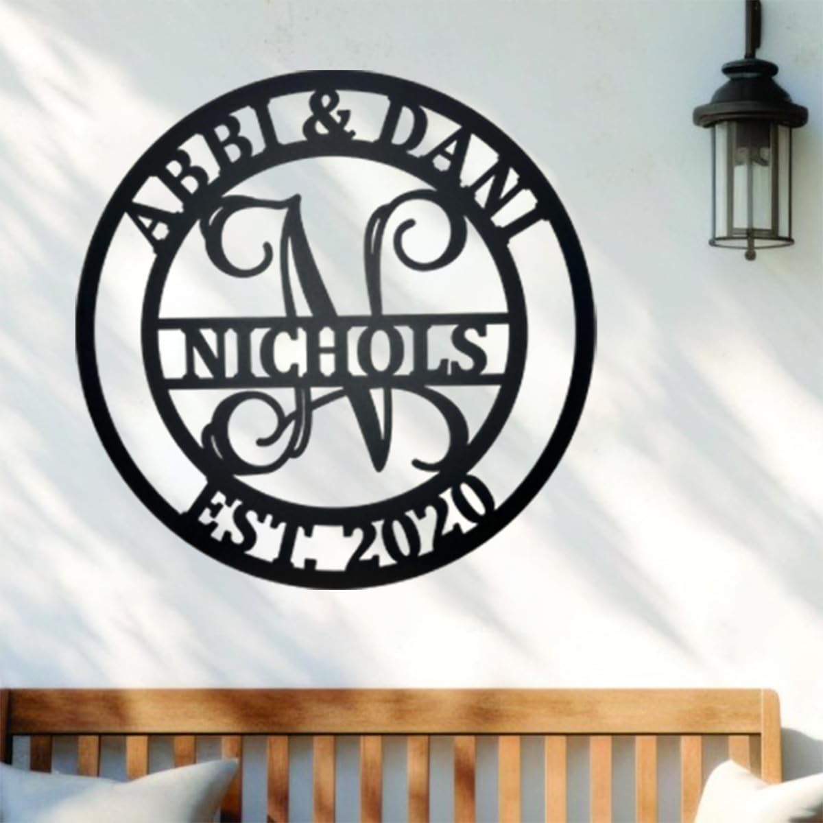 NAZENTI Personalized Name Metal Sign Gift For Couple, Wedding Gift, Family Name Sign, Outdoor Name, Anniversary, Home Decor, Front Door