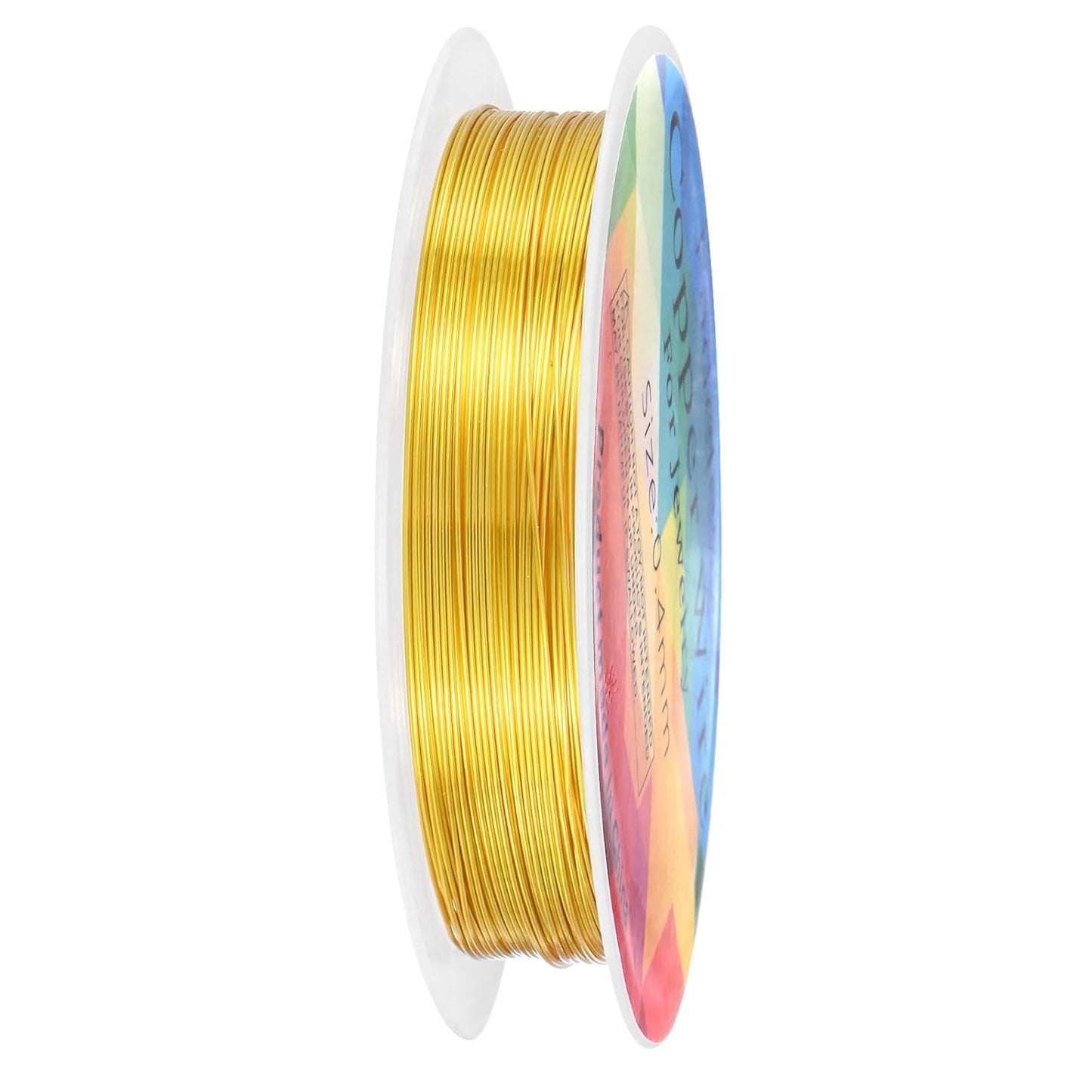 0.4 mm/26 Gauge Copper Wire for Jewelry Making, 30.2FT Copper Beading Craft Wire for Jewelry/Weaving/DIY Crafting/Planting, Color-Retaining [9.2M, Gold Tone]