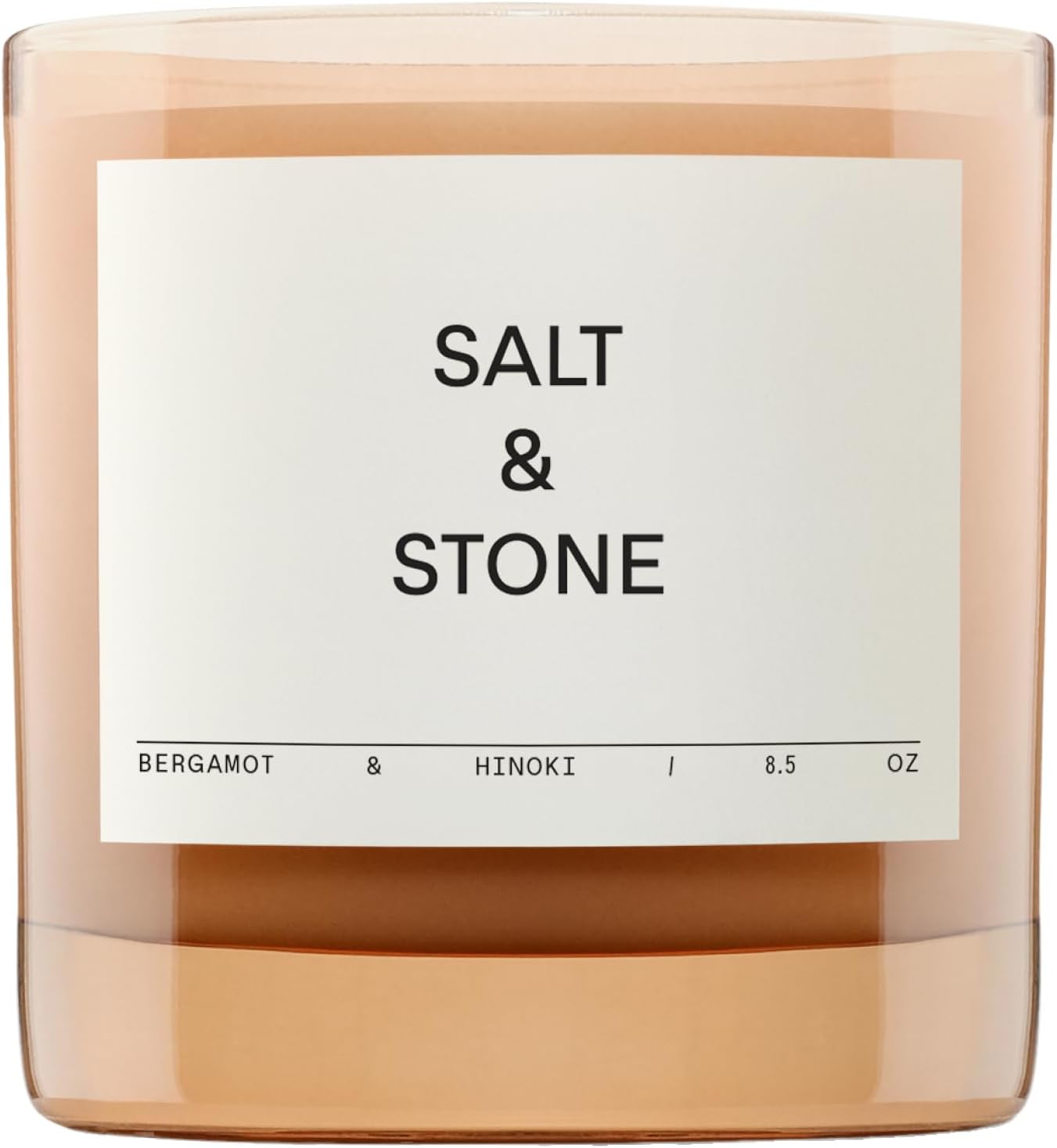 SALT & STONE Scented Candle for Women & Men | Hand-Poured, Aromatic & Fragrant | Coconut & Soy Blend Wax | 100% Cotton Wick | Long-Lasting 50 Hour Burn Time (8.5 oz) (Bergamot & Hinoki)
