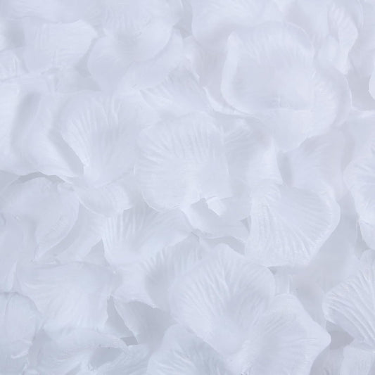 1000 Pcs Artificial Fake Rose Petals,Flower Petals for Romantic Night, Engagement, Party, Wedding, Event Flower Decorations, in Bulk(White)