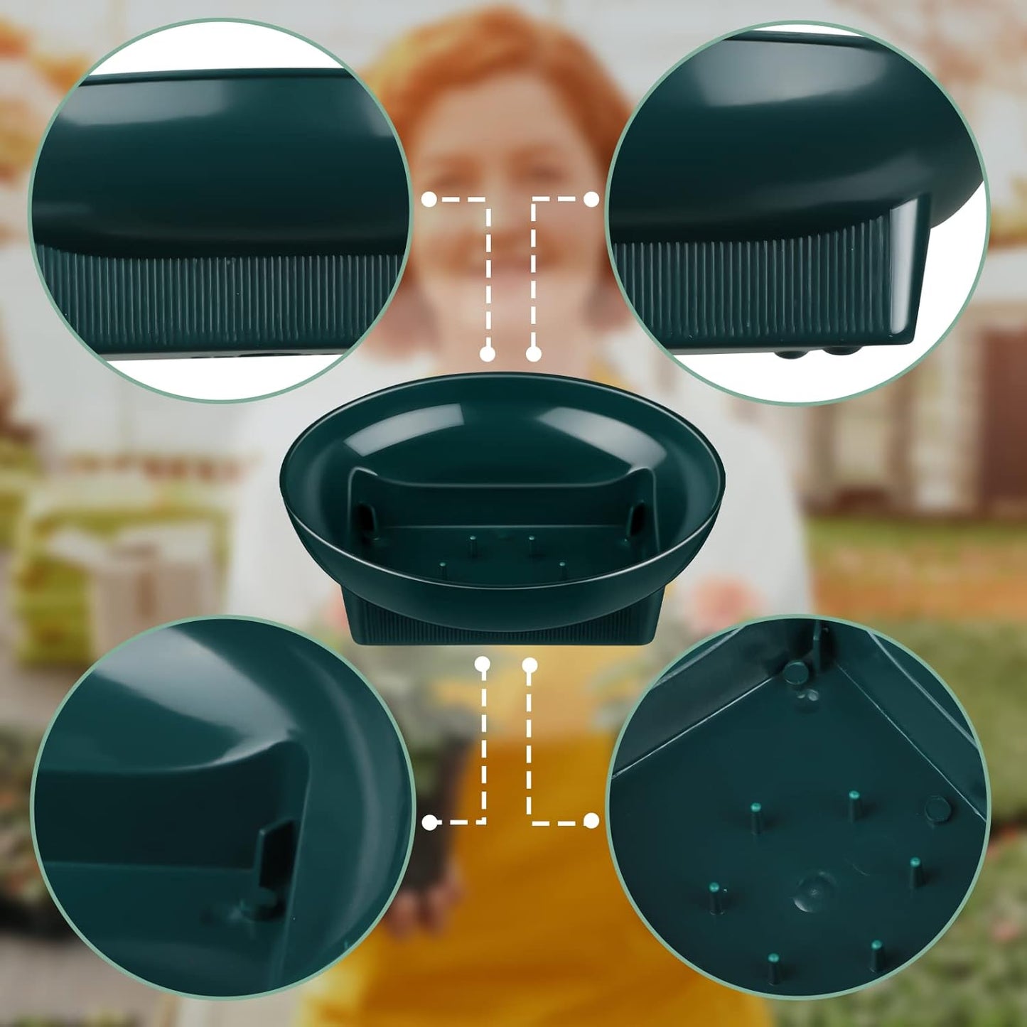 Karenhi 18 Pcs Floral Supplies Green Bowls for Flower Arrangements Large Size 6.3 Inch Floral Foam Bowls for Arrangements Holiday Wedding Fresh Flower Decoration Supplies (Foam Not Include)