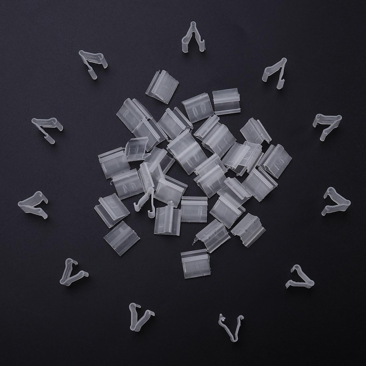 100Pcs Transparent Balloon V-shaped Clip Wedding Creative Balloon Clip Plastic V-shaped Wedding Party Halloween Sealed Decorations