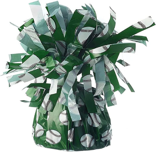 PMU 3 Pcs Baseball Kisses Balloon Weights - Decorative Balloon Weight for Christmas, Thanksgiving, Birthday, Party Favors, Wedding - 6oz. Baseball, Pkg/3