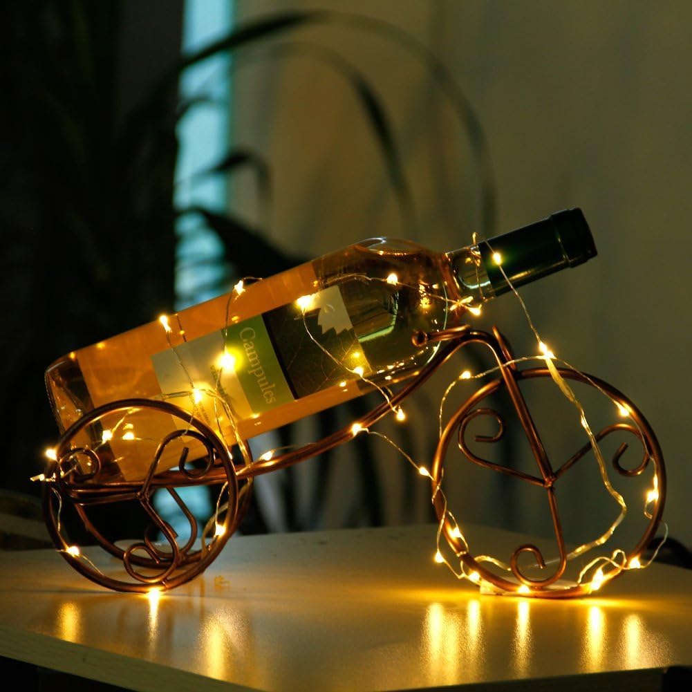 CYLAPEX 12 Pack Fairy Lights String Battery Operated Fairy Lights, 20 LED on 3.3ft Silvery Copper Wire, Firefly Lights Warm White for Wedding Party Mason Jar Christmas Decorations Bedroom Decor