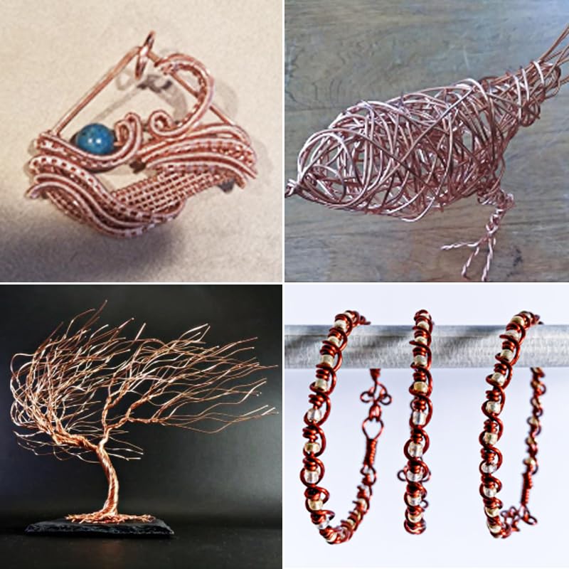 16 Gauge/1.3mm 39 Feet 5 oz 99.9% Dead Soft Copper Wire for Electroculture Gardening, Jewelry Making, Beading, Science Projects, DIY Artwork, Pure Bare Copper Wire