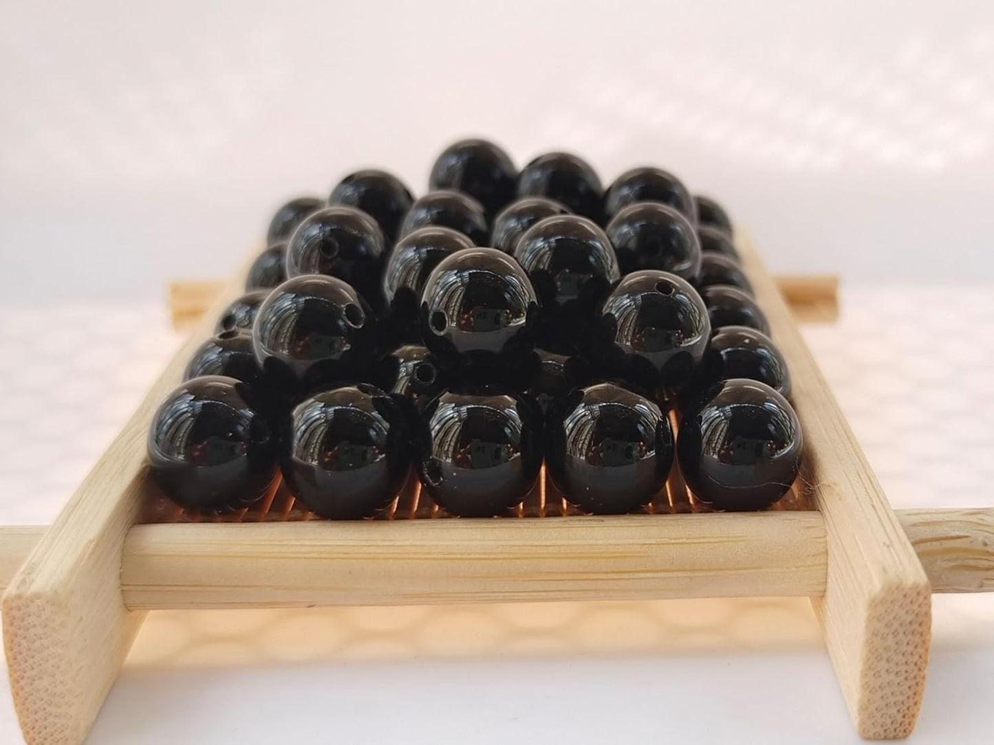 Stone Beads 6mm 140pcs Black Agate Beads Round Loose Gemstones Beads for Bracelet Necklace Jewelry Making (6mm, 60621 Black Agate)