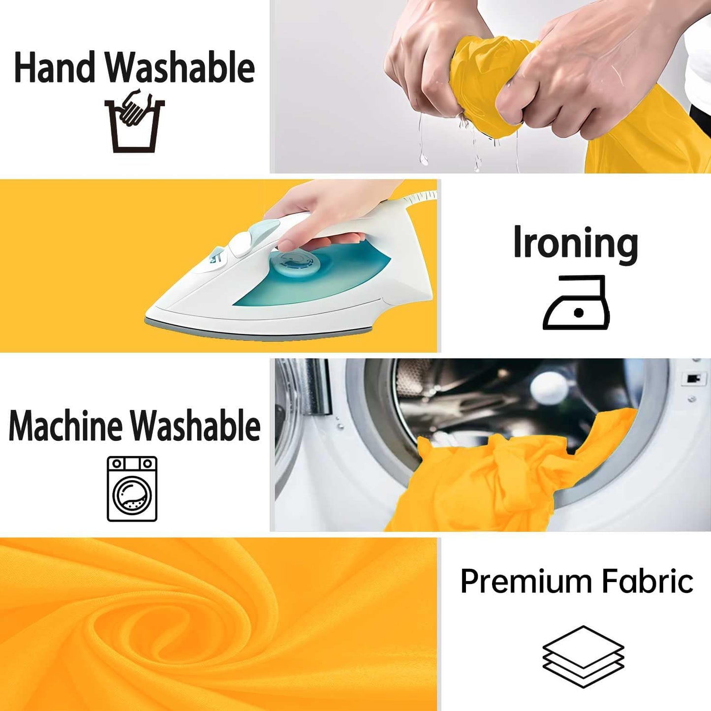 Yellow Photo Backdrop, Photo Booth Portrait Photography Background, Studio Yellow Backdrop for Photoshoot Streaming Video Shooting 8FTx10FT