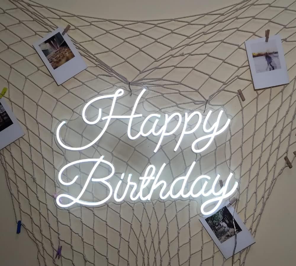 LED Neon Sign Night Light for Wall Party Décor Bedroom Room Bar Wedding Home Birthday Art Decoration Christmas with USB Chain Light modulator 5v (lets party blue)