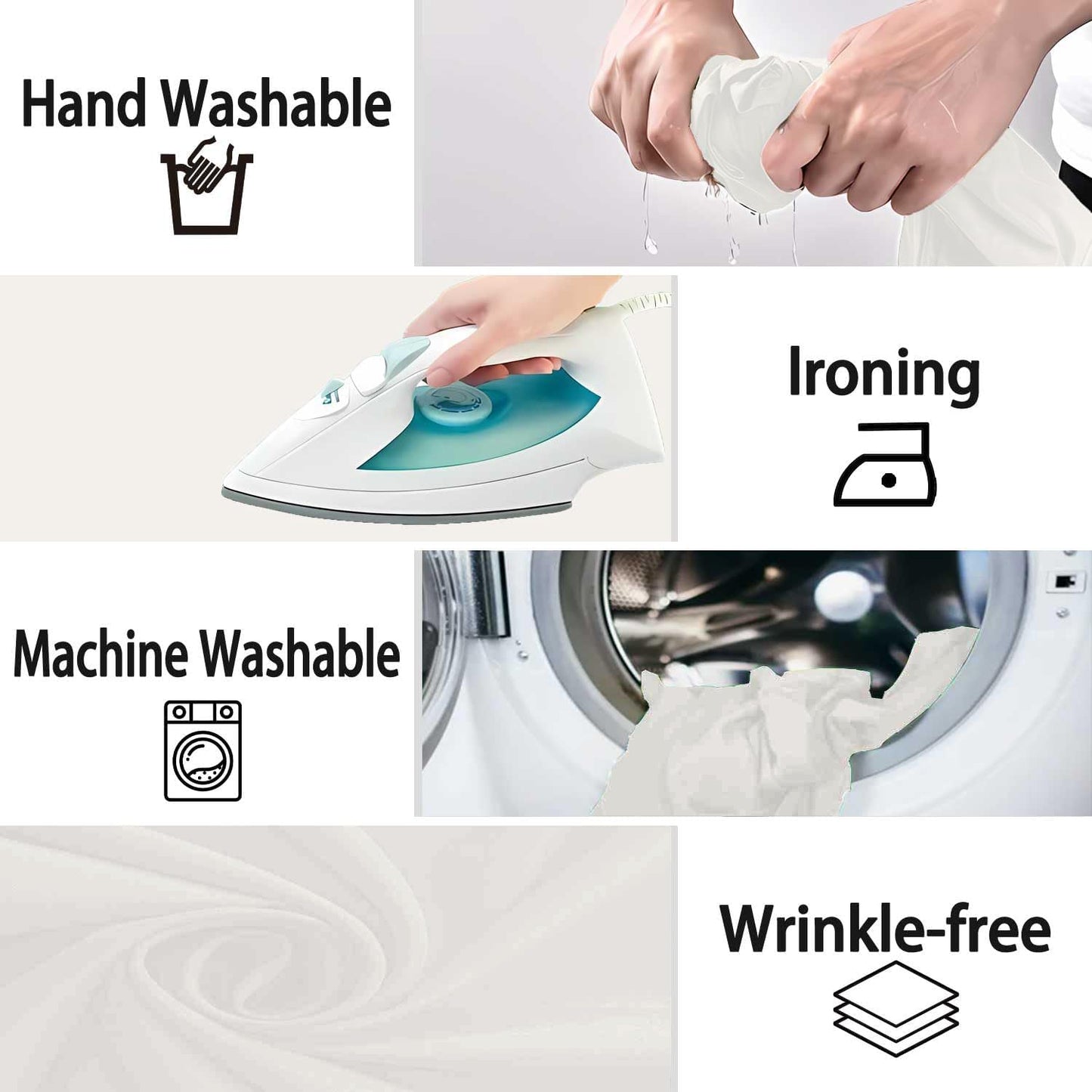 Ivory Photography Backdrop for Photoshoot, Photo Backdrop Curtain, Perfect Ivory Backdrops for Party Portrait Photoshoots Video Studio 6FTx9FT