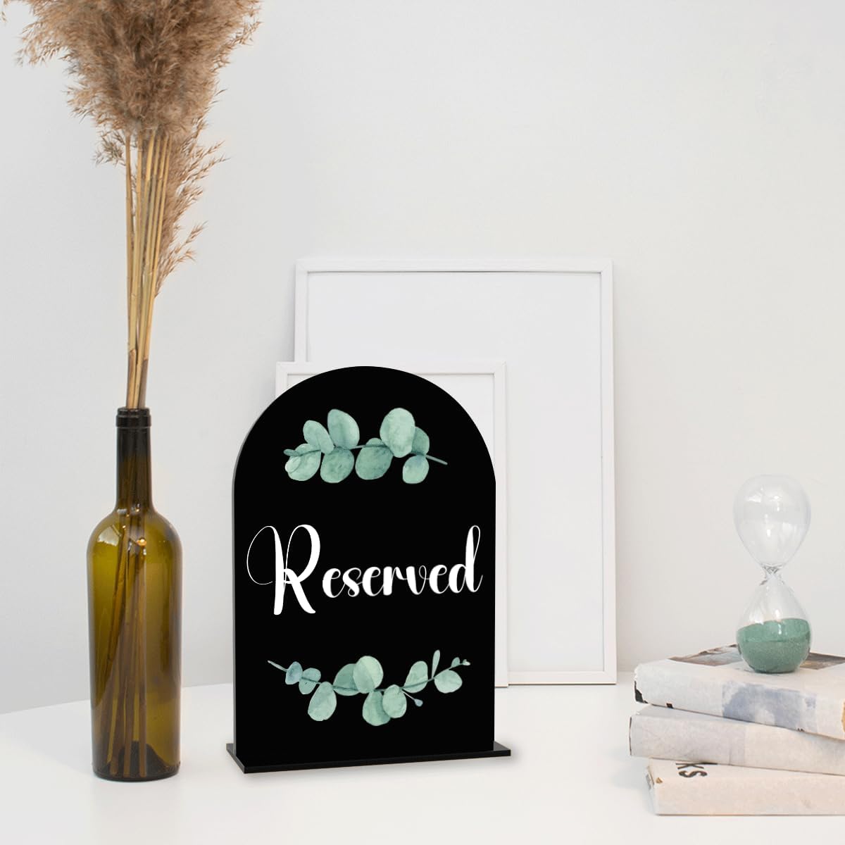 Black The Drinks are on Us Sign, Wedding Engagement Bridal Shower Party Decor for Reception Ceremony, Open Bar Signs, Weddings Table Acrylic Sign