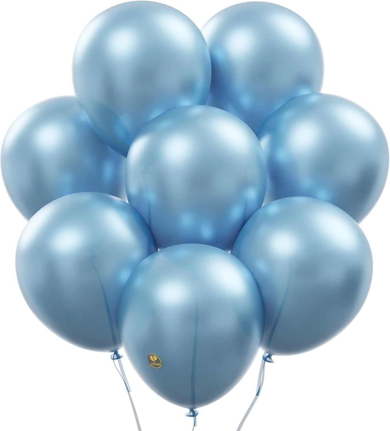 AFTERLOON® Biodegradable Balloons 24 pcs Pearlized Caribbean Blue 10 Inch, Pearlescent Thickened Extra Strong Natural Latex Helium Float, Colorful Bulk Color ballon Globos Para Decoration De Fiestas