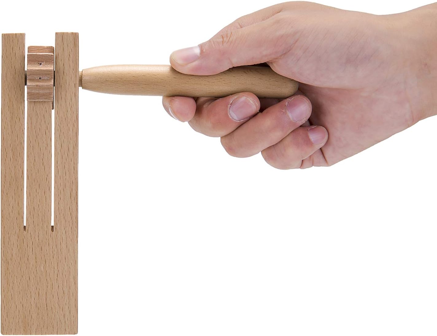 Traditional Matraca Toy - Wooden Spinning Rattle Ratchet Noise Maker for Games, Parties and Sports
