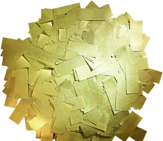 Ultimate Confetti, Gold Shimmer Biodegradable Confetti - Rectangular Flame-Resistant and Slow-Falling Tissue Paper Confetti for Cannon and Launcher use – Best for Celebrations - 1 lb, 16 oz