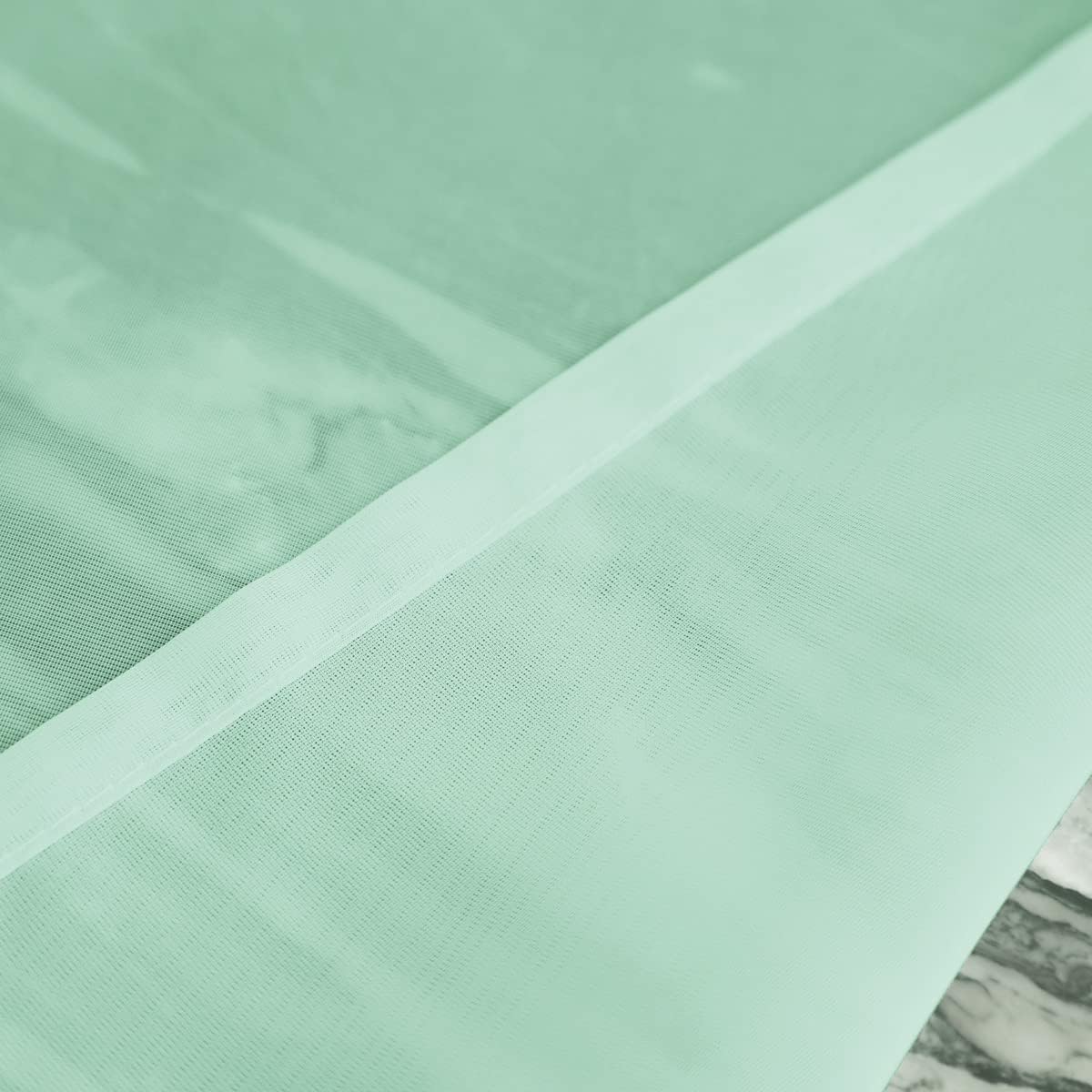 Window Light Green Sheer Curtains 72 Inches Long 2 Panels Sheer Curtain Basic Rod Pocket Panel for Bedroom Children Living Room Yard Kitchen (Light Green, 52" W x 72" L | 2 pcs)