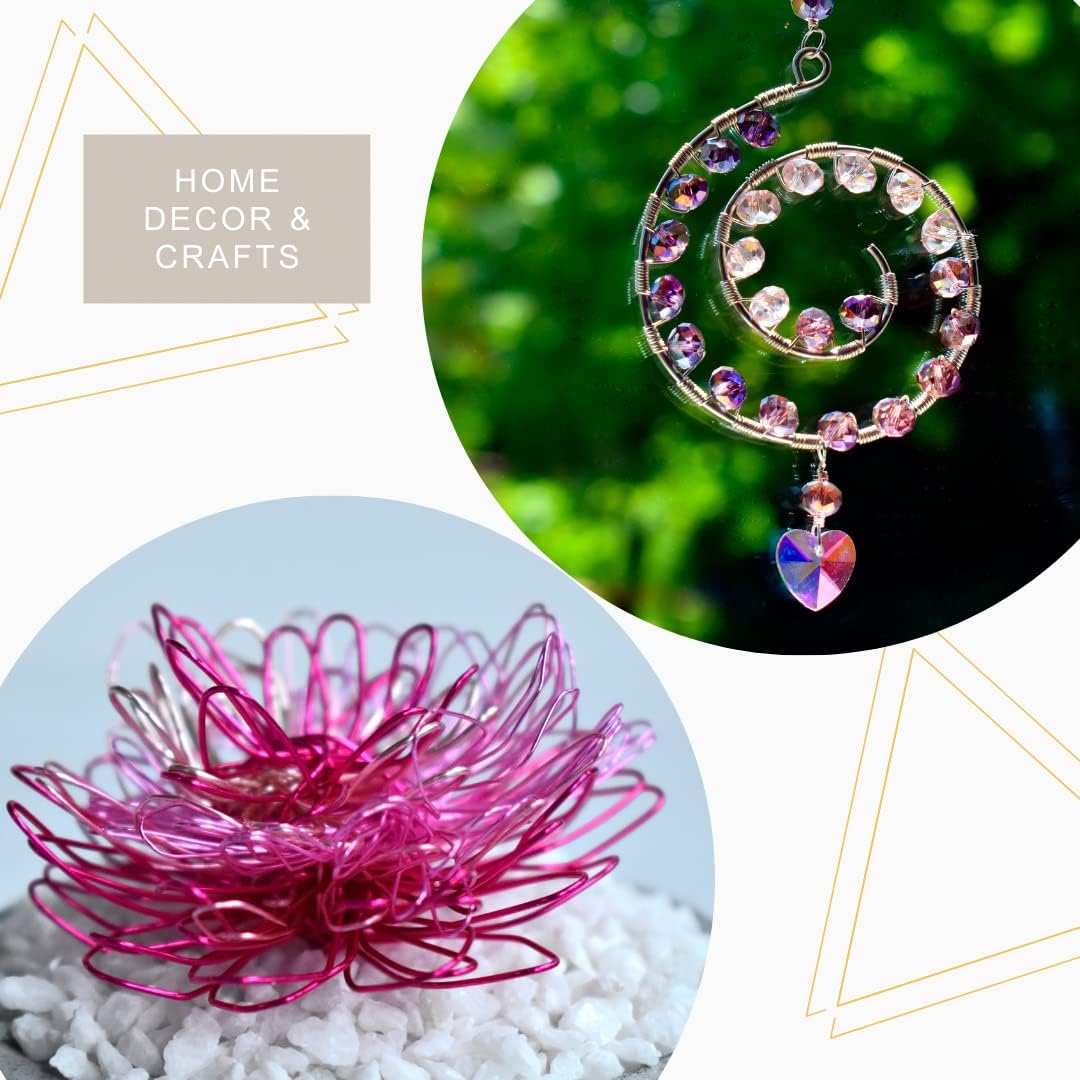 Artistic Wire, 22 Gauge Tarnish Resistant Colored Copper Craft Jewelry Wrapping Wire, Lavender, 15 yd