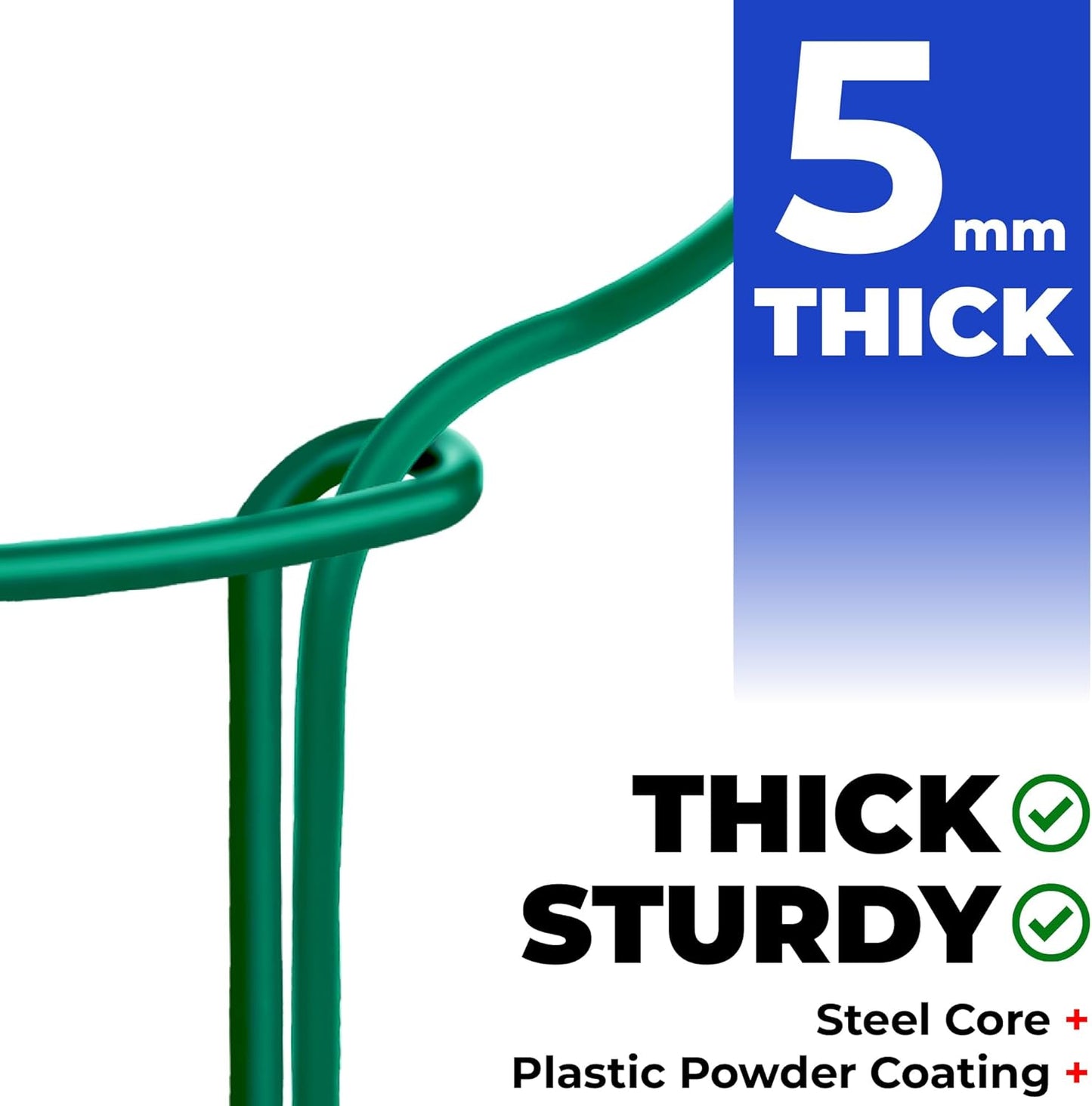 12 Pack Tall Snake Plant Support Stakes – 10" W x 24" H Half Round Peony Cages and Supports for Indoor and Outdoor Plants – Plant Cage Ring Support for Flower - Peony, Tomato, Hydrangea, Rose Bush