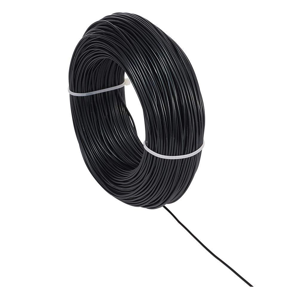 Fashewelry 328 Feet 15 Gauge Aluminum Wire Black Bendable Metal Craft Wire for Beading Jewelry Craft Making (1.5mm)