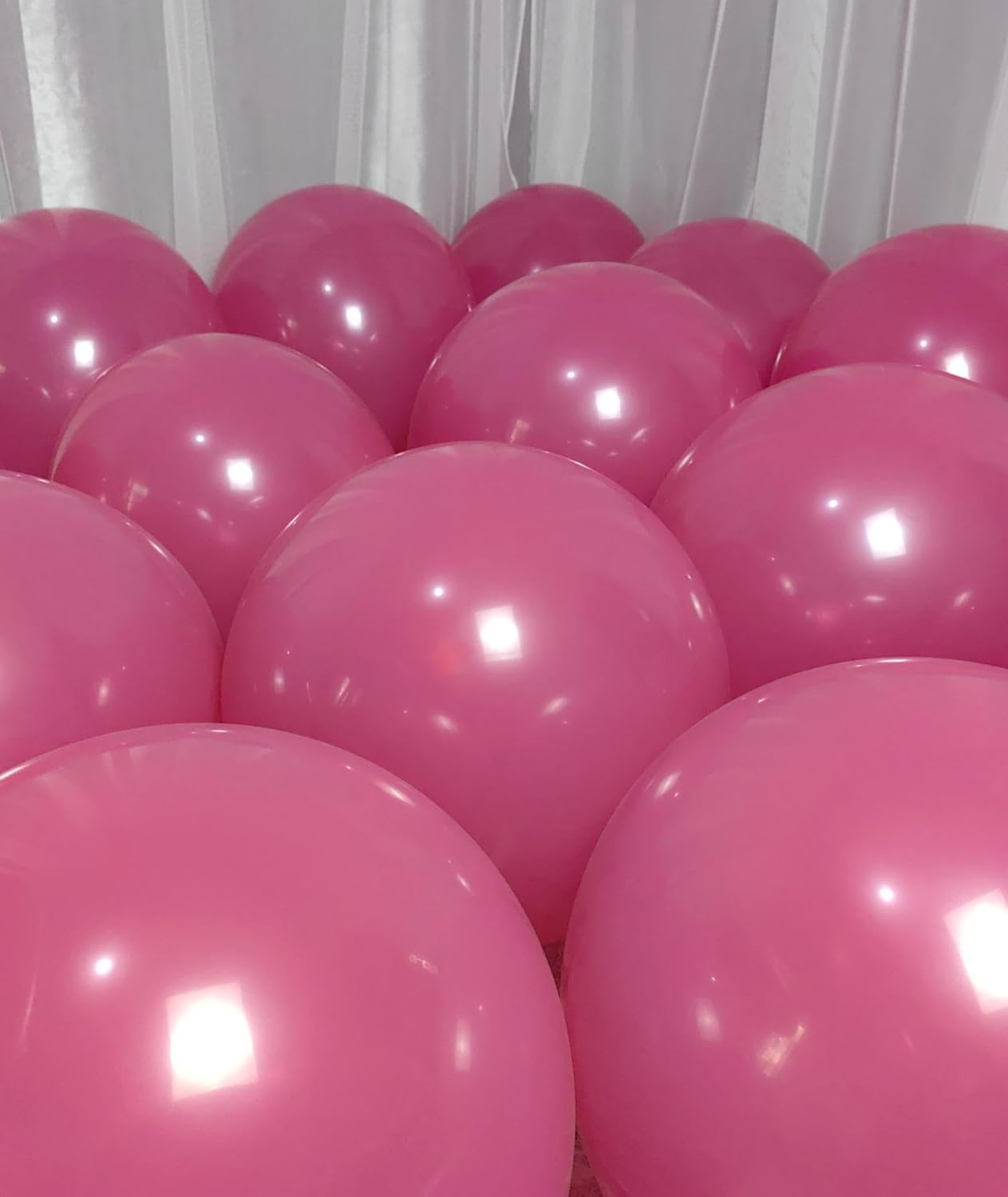 90 Pack Hot Pink Balloons 18 inch Hot Pink Latex Party big Balloon Bulk for Various Party Events Decorations