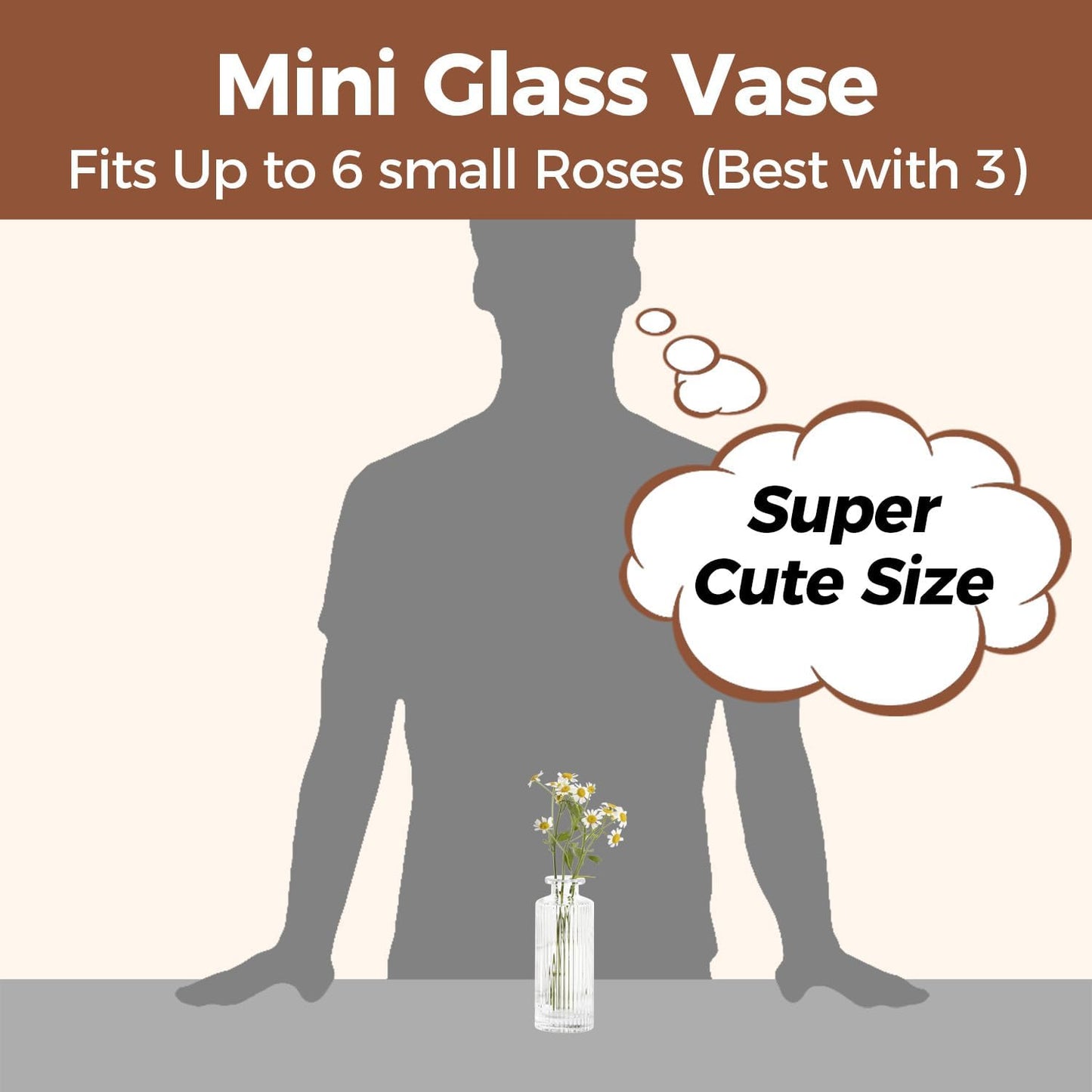 ComSaf Small Bud Vases Set of 12, 5.2 inch Glassl Bud Vase in Bulk, Mini Flower Vase for Centerpiece, Vintage Decorative Vase for Flowers, Wedding, Christmas, Home Decor, Housewarming Gift (Clear)