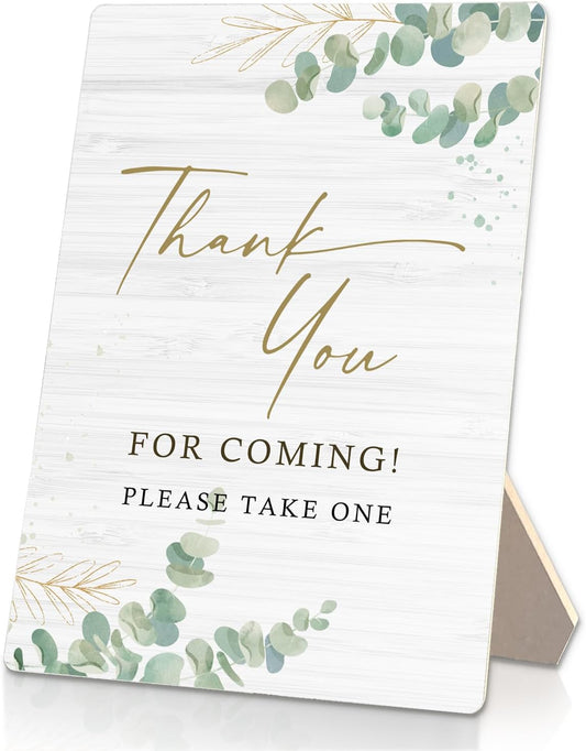 Wedding Wooden Stand 5x7 Inch,Bridal Shower Wooden Sign,Wedding Welcome Table Sign,Please Take One Sign,Baby Shower Sign,Thank You For Coming Gifts