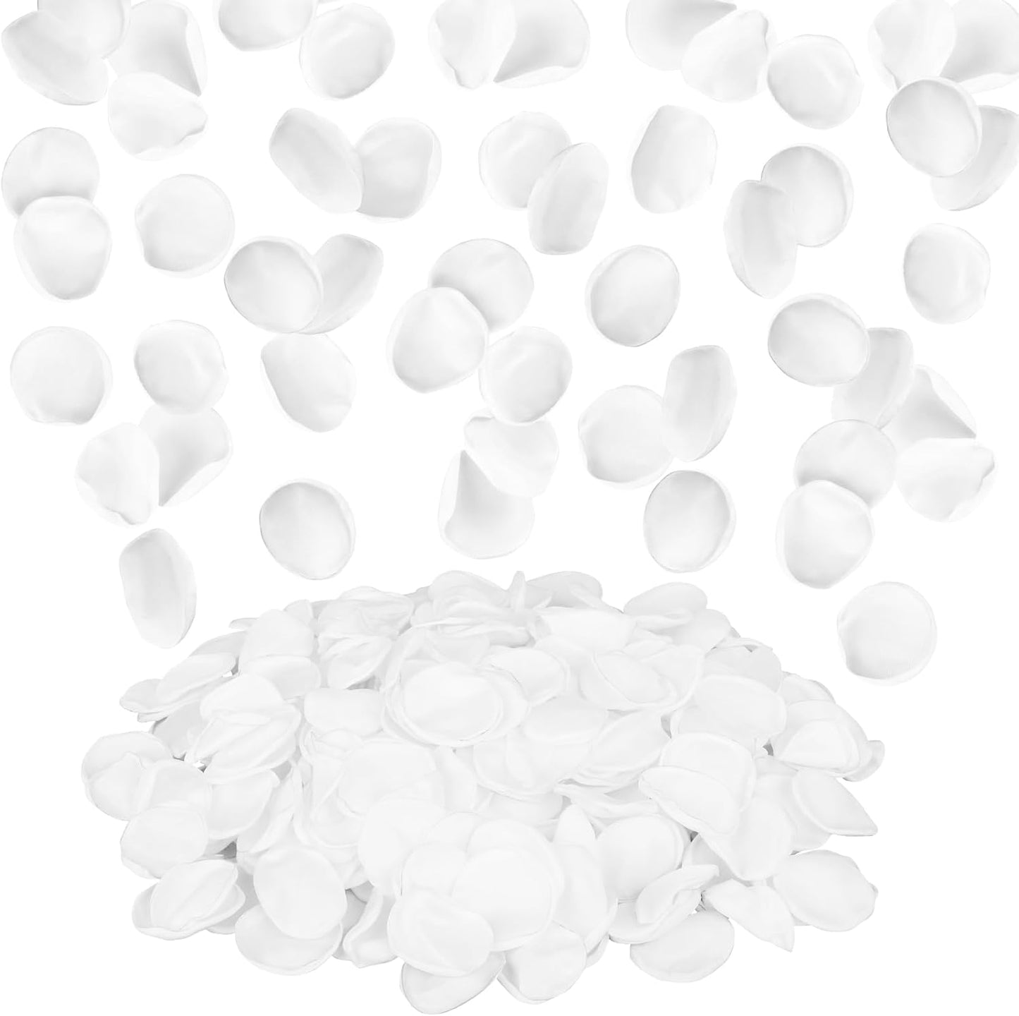 Suream White Silk Flower Petals, 300 Pcs Flower Girl Scatter Petals for Wedding Decorations, Table Centerpieces Party Bridal Showers Birthday Wedding Ceremony Decor