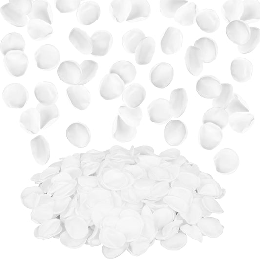 Suream White Silk Flower Petals, 300 Pcs Flower Girl Scatter Petals for Wedding Decorations, Table Centerpieces Party Bridal Showers Birthday Wedding Ceremony Decor