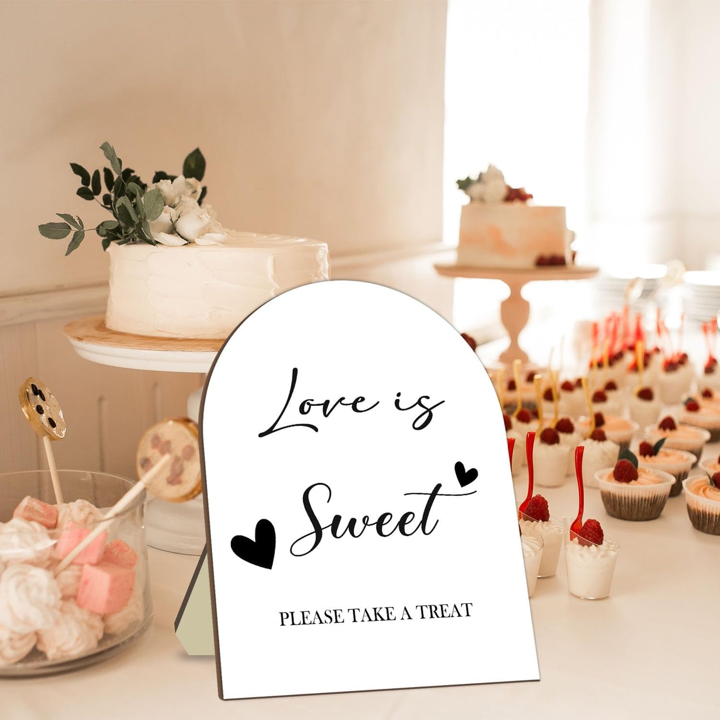 Love is Sweet Please Take A Treat, Dessert Table Sign, Minimalist Bridal Shower Decor, Wedding Signs 9 * 11IN