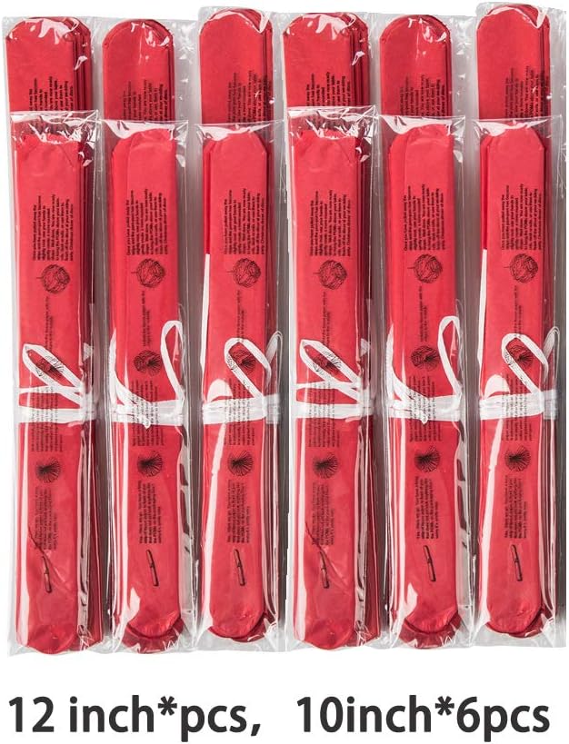 MOWO Red Paper Flower Tissue Pom Poms Party Supplies (red,12pc)