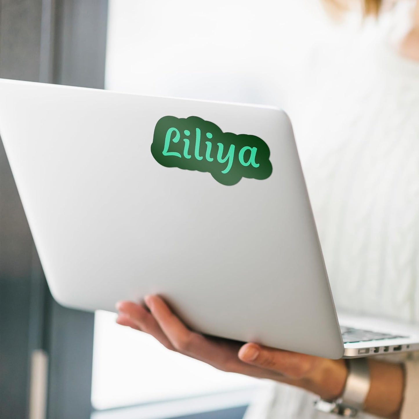 VulgrCo Custom Name Vinyl Stickers - Customizable Full Color Print Text Personalized to You Decal for Water Bottle, Phone, Bumper, Window, More! Waterproof, Dishwasher Safe, UV and Fade Resistant