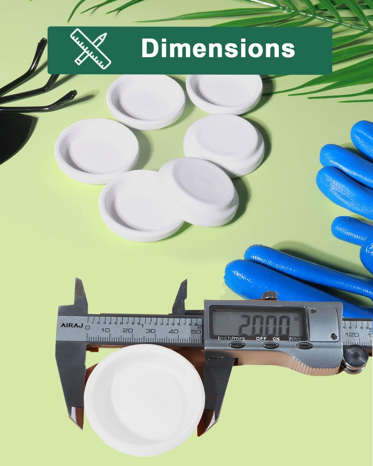 vensovo 2 Inch White Terracotta Plant Saucer Pots Tray - 12 pcs Mini Planter Saucers for Indoor & Outdoor Plants, Small Clay Trays Perfect for 1 Inch 1.5Inch Flower Pot